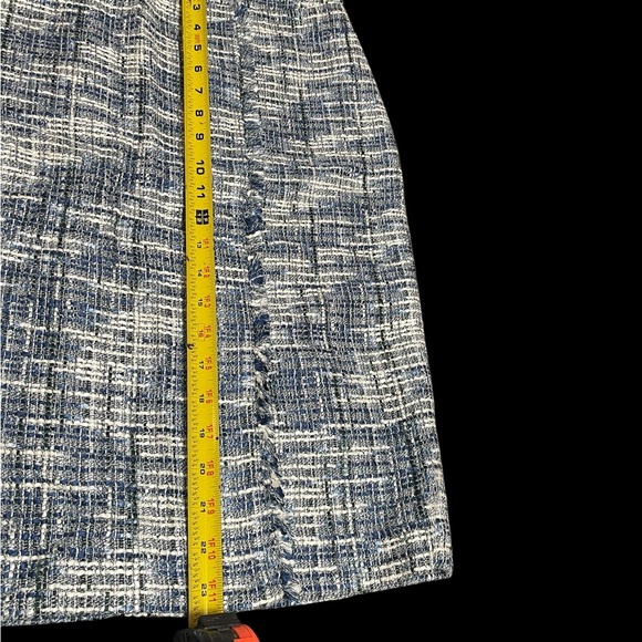 Calvin‎ Klein Tweed Skirt NWT | Women’s Size 14 | Blue White Bouclé - Picture 6 of 8